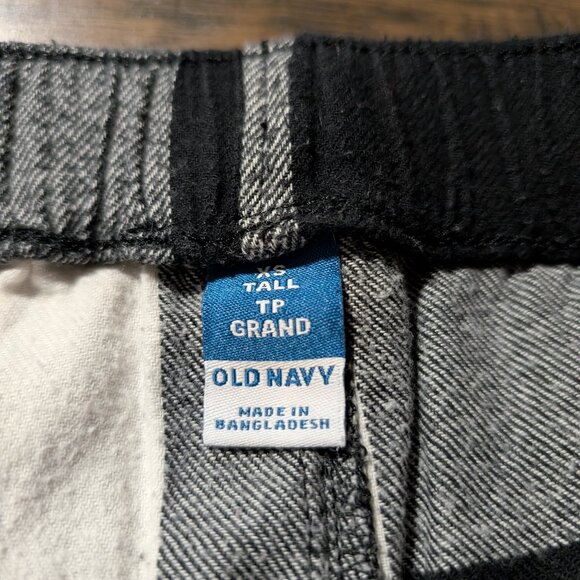 Old Navy pajama joggers pants white buffalo plaid size XS tall - Picture 3 of 12